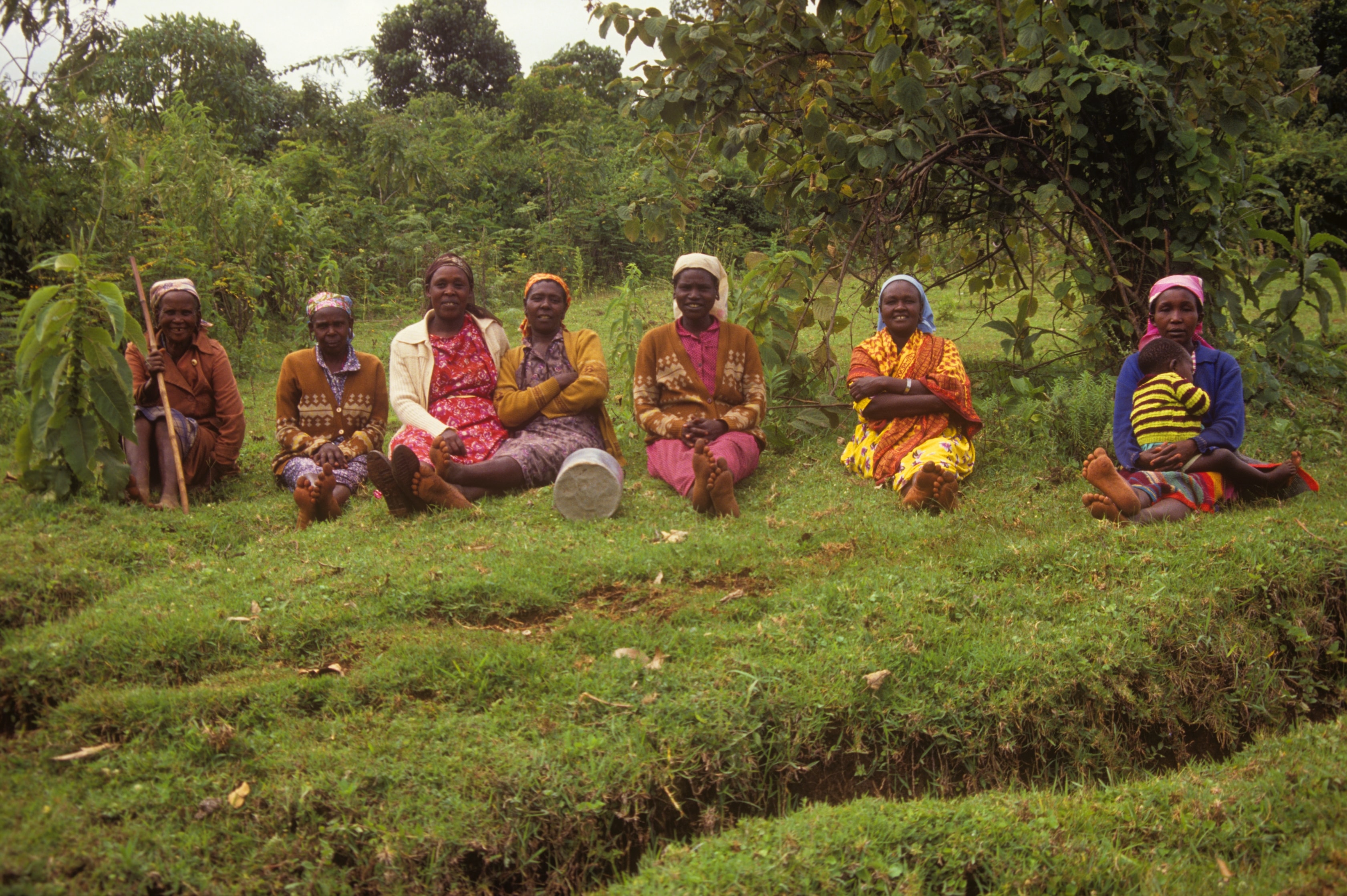 Women in a garden in Kenya